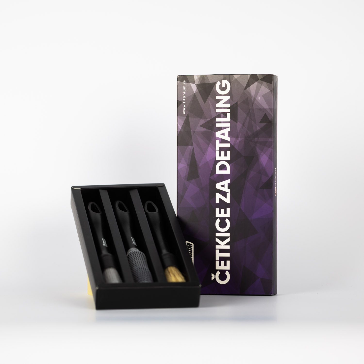 Titanium kistovi za detailing - set od 3 kista