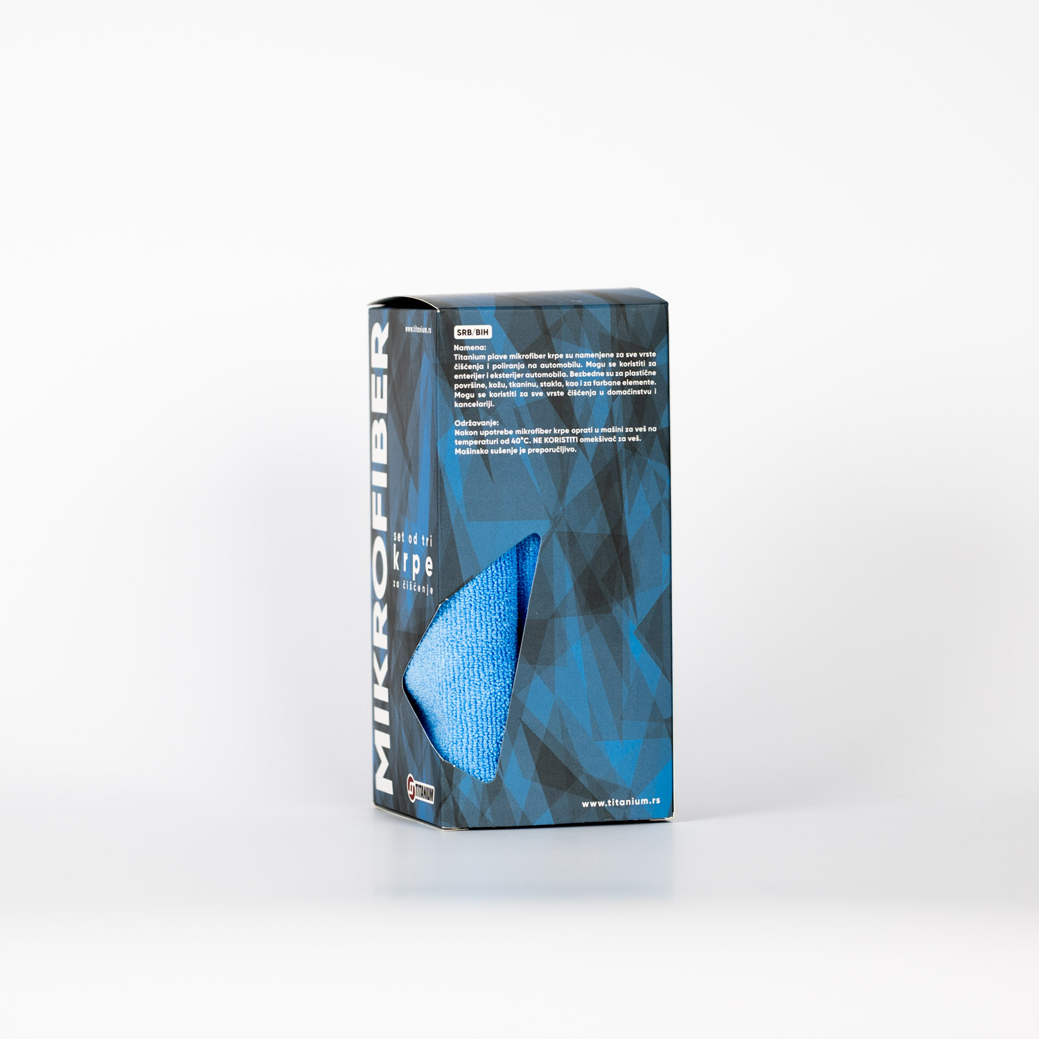 Titanium plava krpa od mikrovlakana - 3 kom